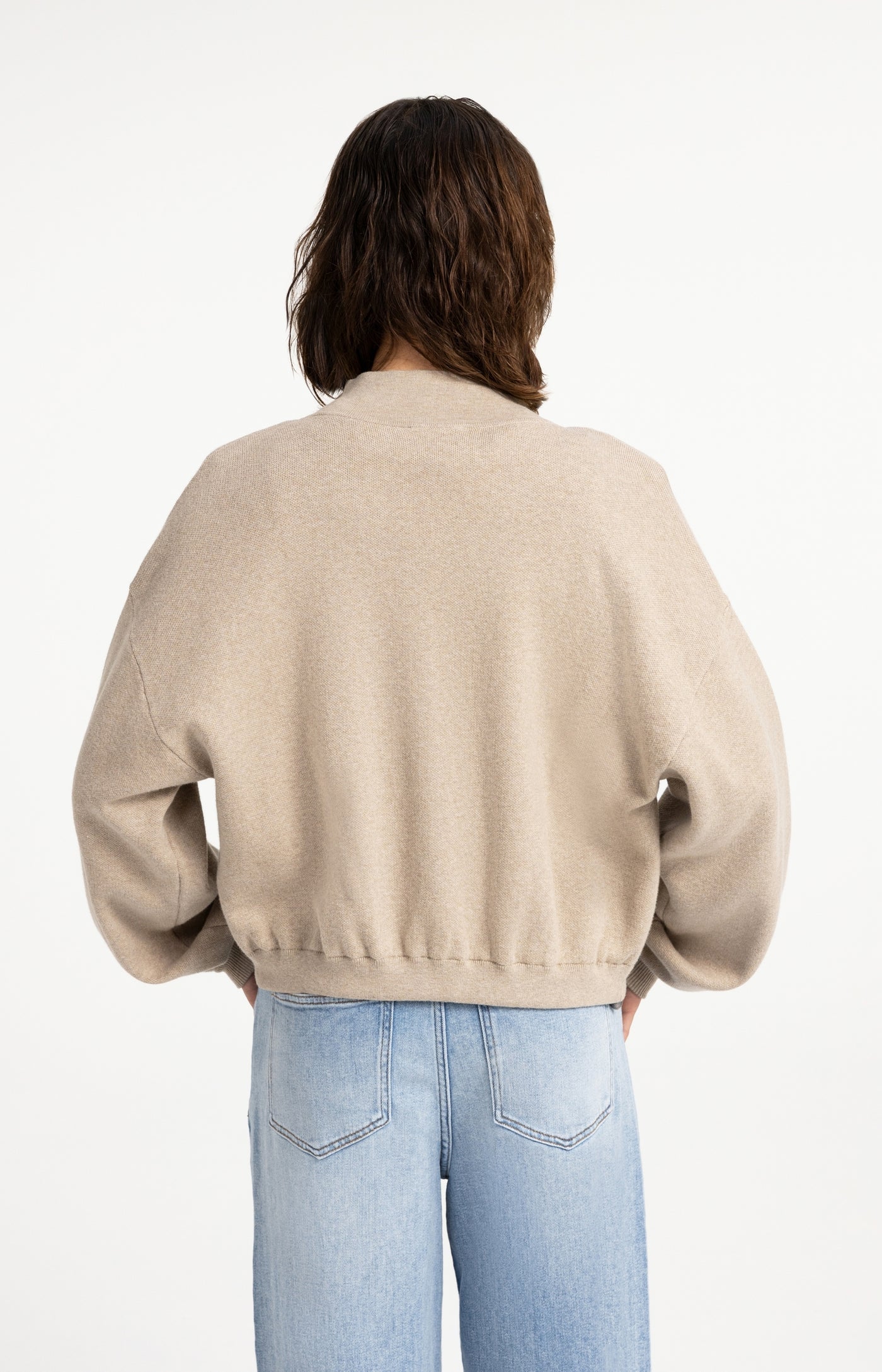 YAYA Strick-Cardigan mit Jacquardmuster und Reißverschluss