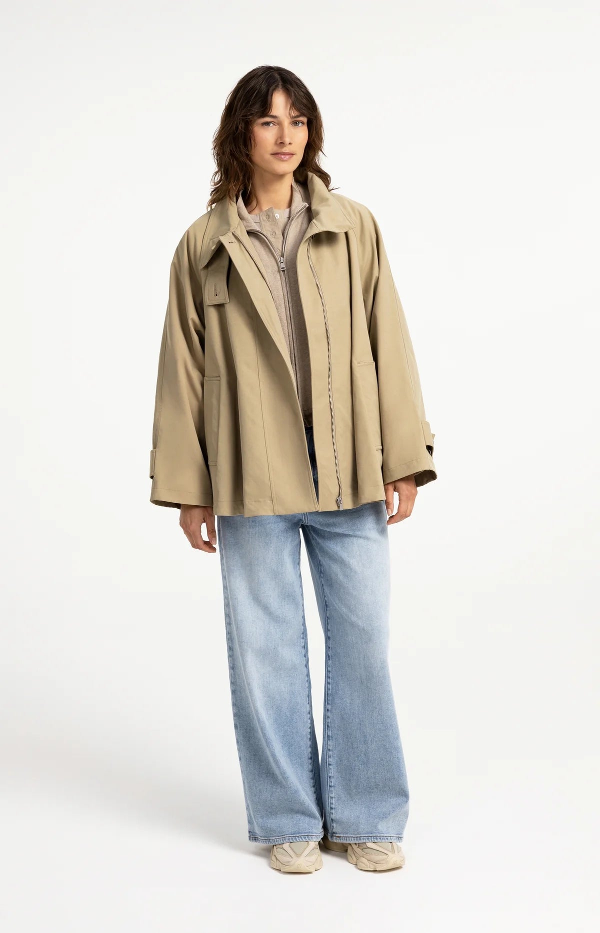 YAYA Strick-Cardigan mit Jacquardmuster und Reißverschluss