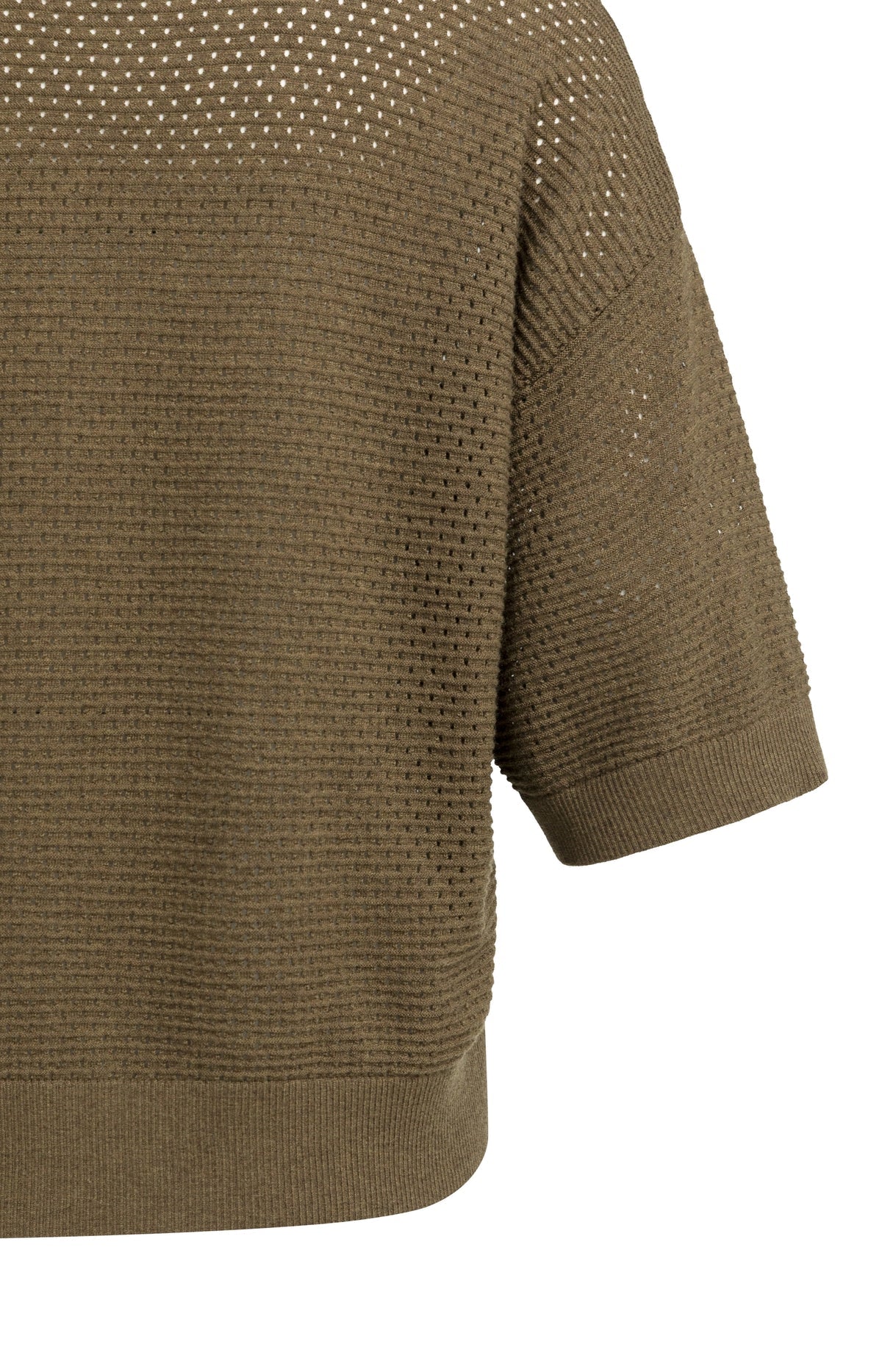 YAYA Locker gestrickter Kurzarm-Cardigan mit Kragen