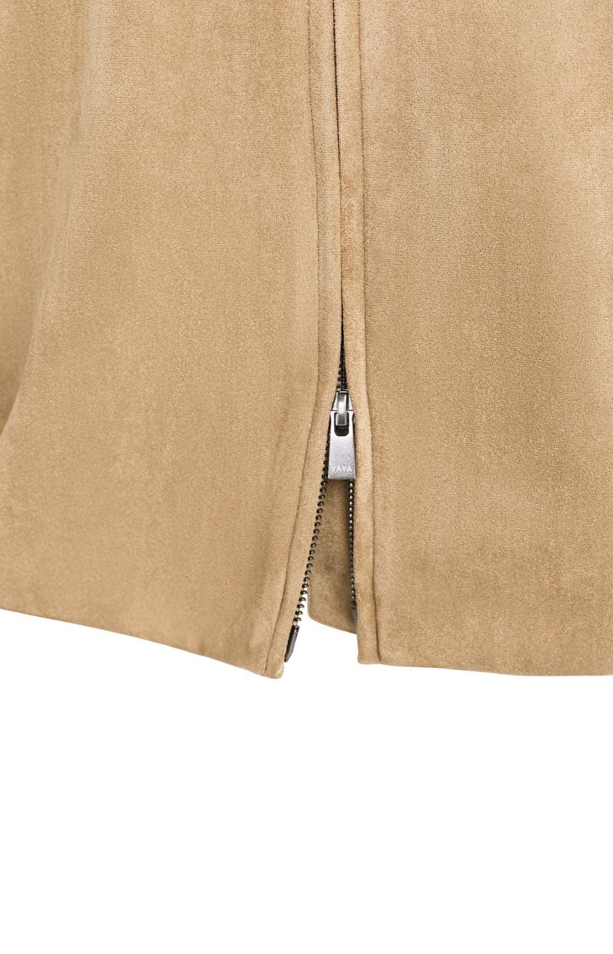 YAYA Kurzärmelige Oversize-Jacke aus Velourslederimitat