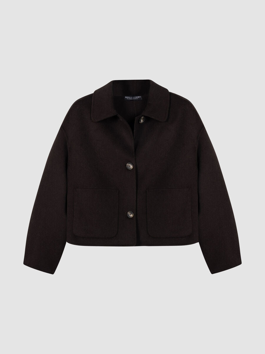 Repeat Boxy-Jacke Aus Wollmischung Mit Taschen