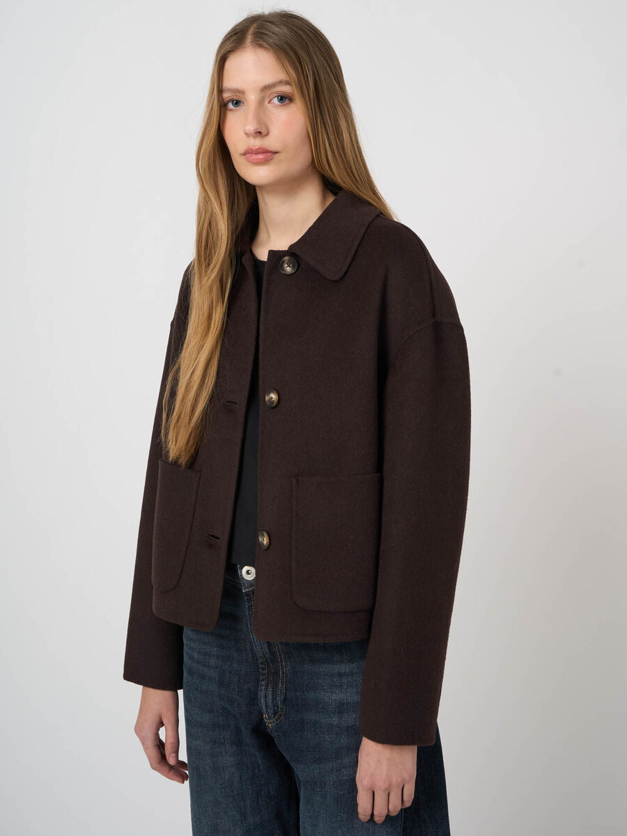 Repeat Boxy-Jacke Aus Wollmischung Mit Taschen