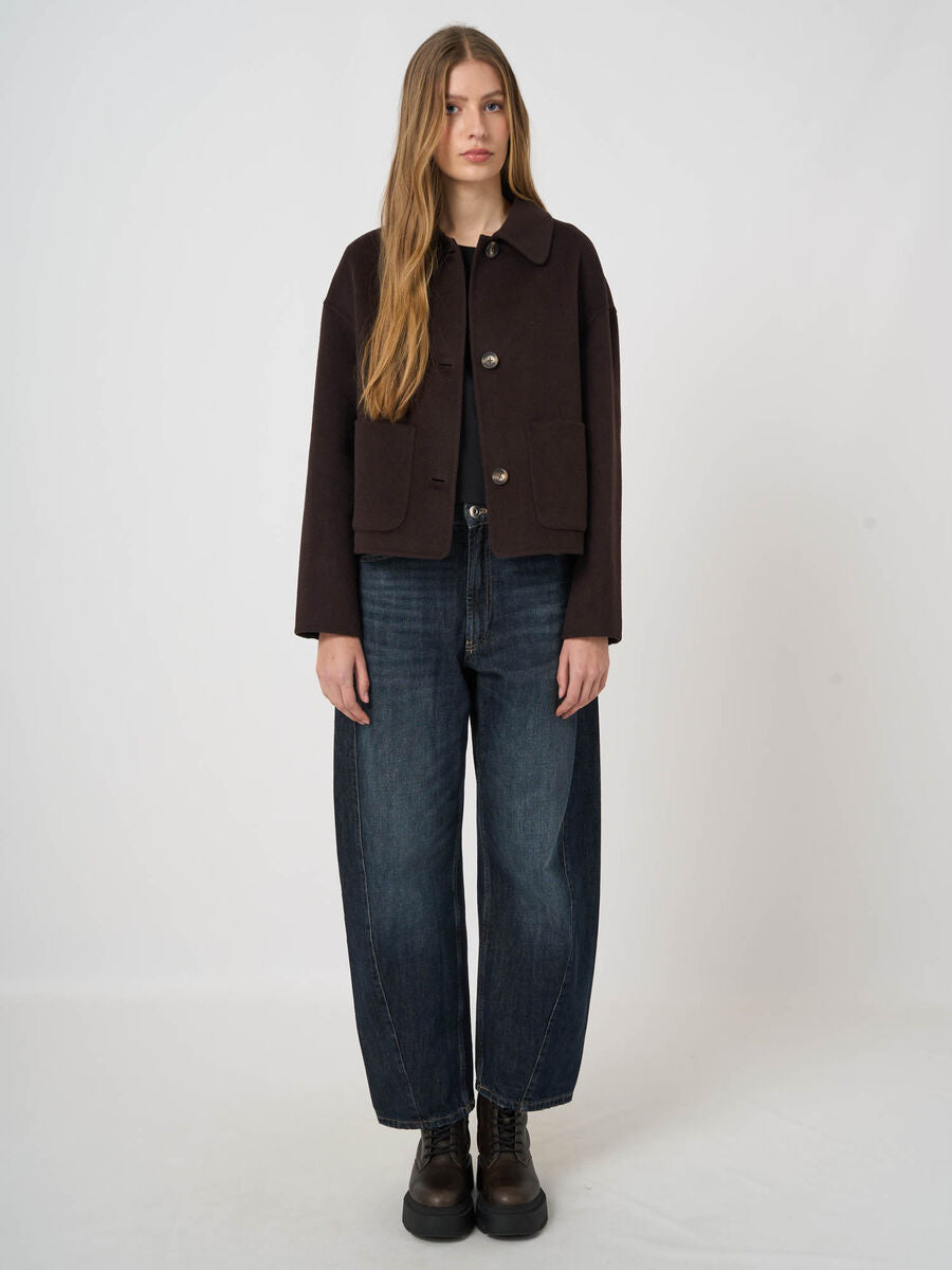 Repeat Boxy-Jacke Aus Wollmischung Mit Taschen