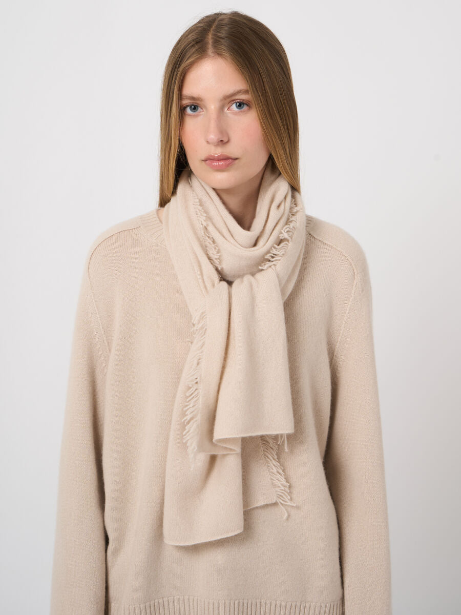 Repeat Cashmere Feinstrick-Kaschmirschal Mit Rippkanten