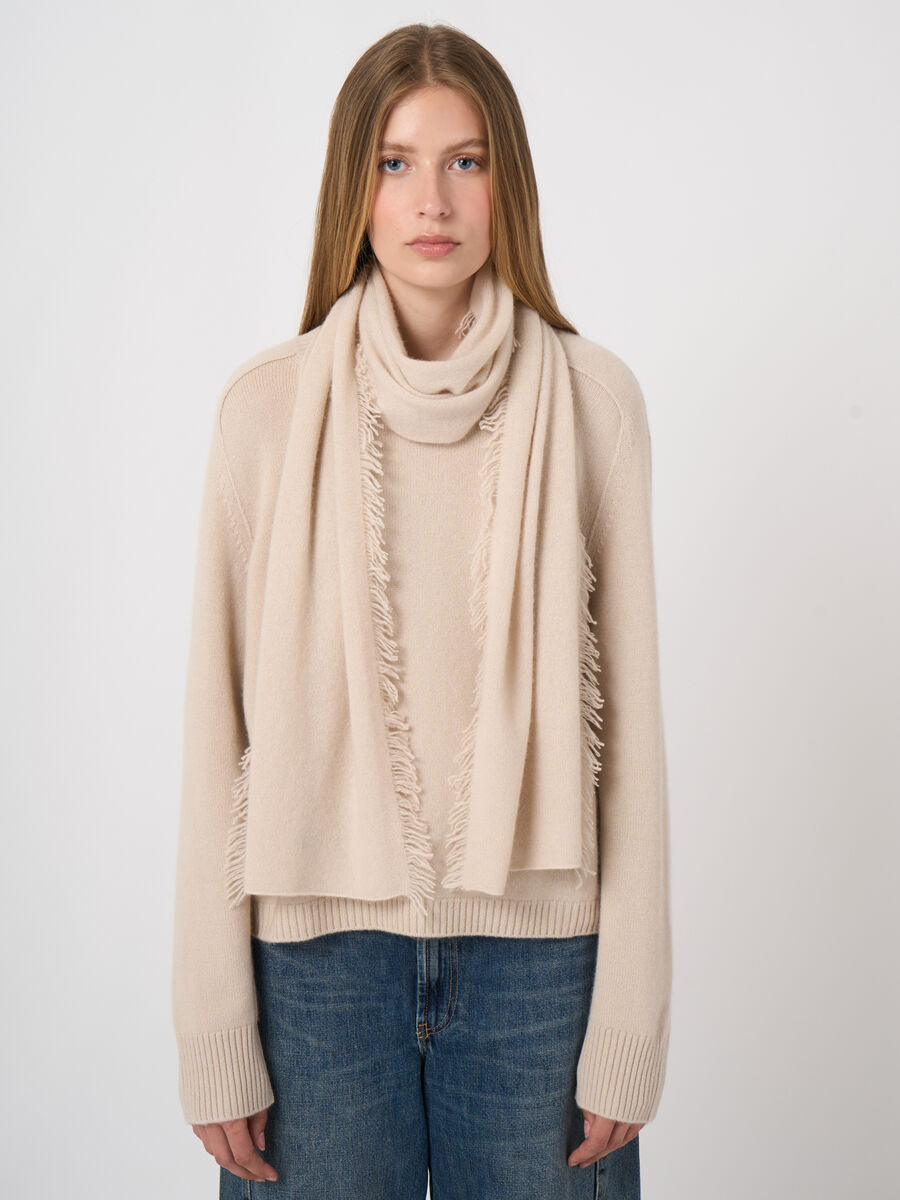 Repeat Cashmere Feinstrick-Kaschmirschal Mit Rippkanten