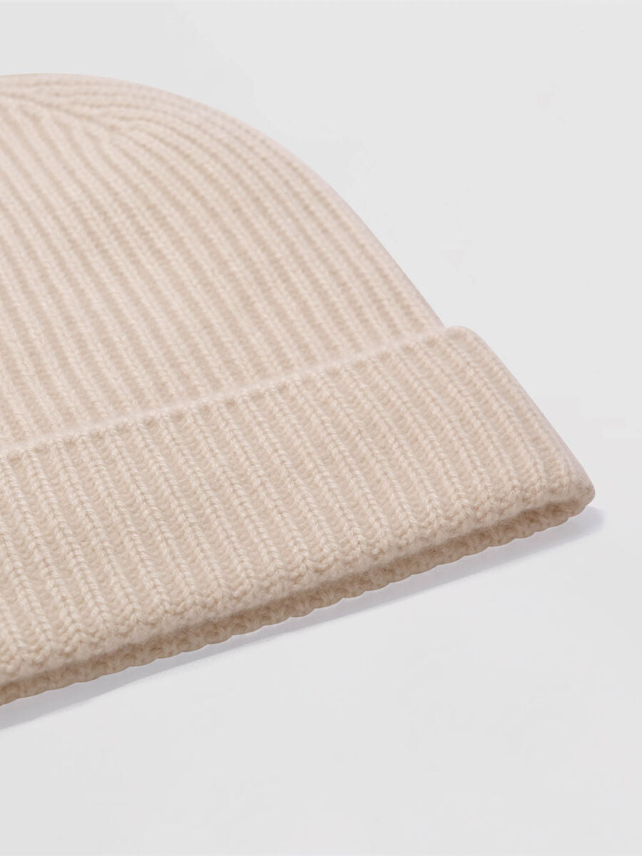 Repeat Cashmere Grob Gerippte Kaschmirmütze