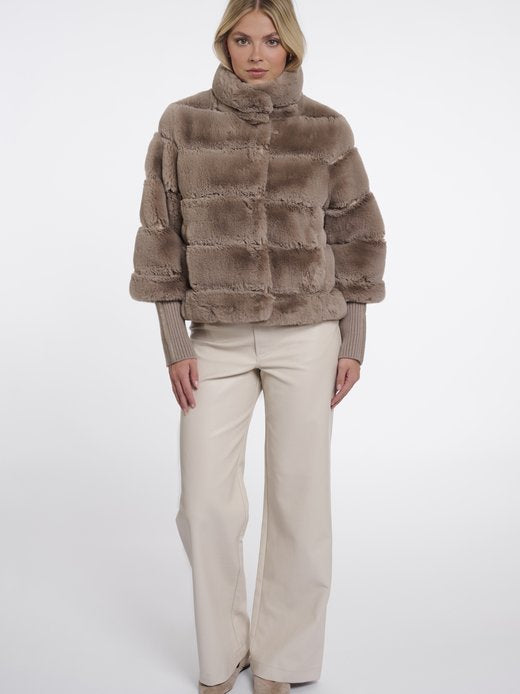 Rino & Pelle Feline Felljacke Mocha Latte