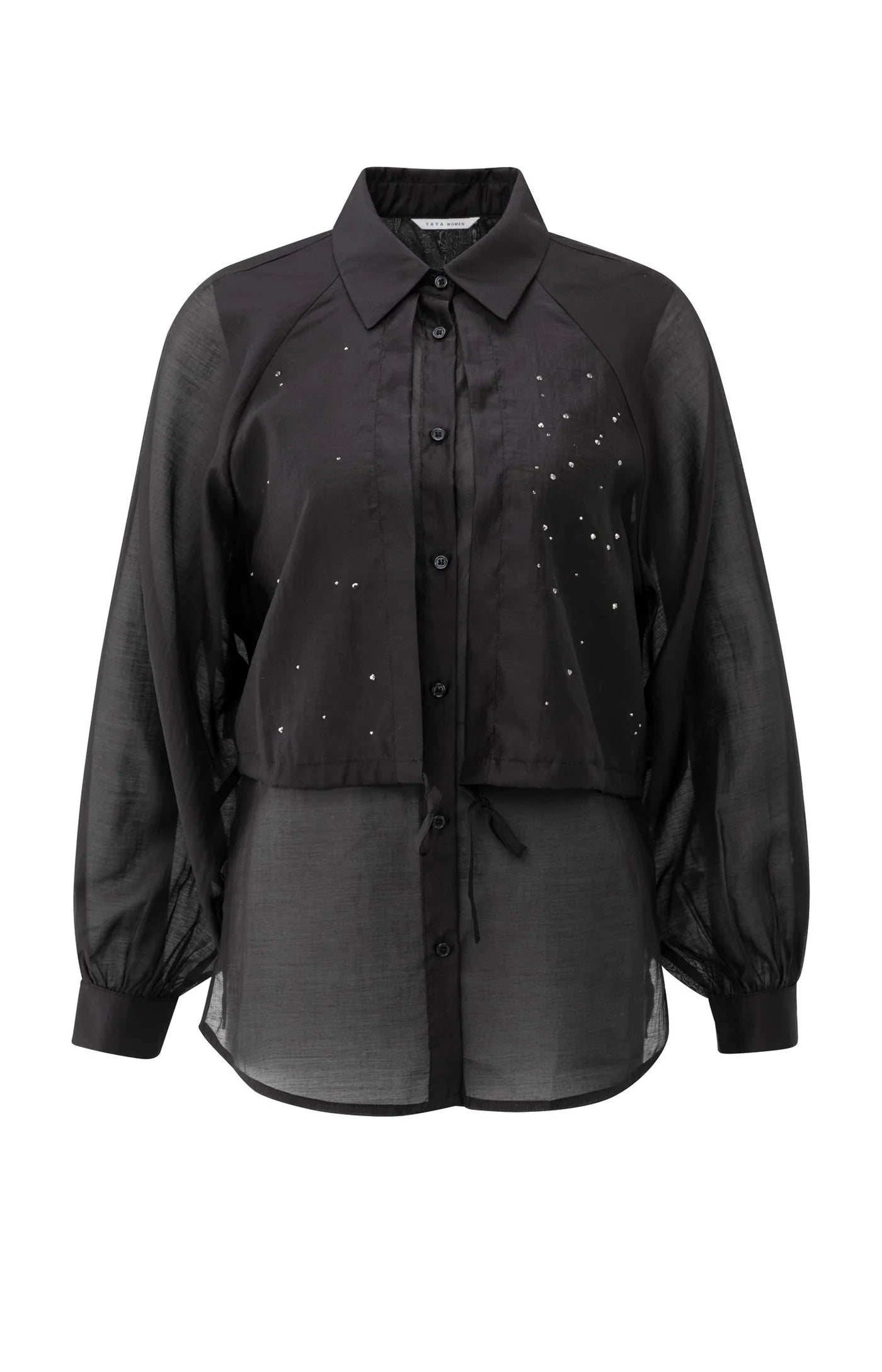YAYA Doppellagige Bluse mit Zierdetails