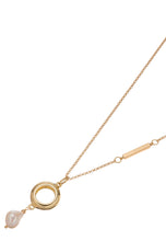 Lade das Bild in den Galerie-Viewer, Leslii lange Halskette mit Perlenanhänger gold
