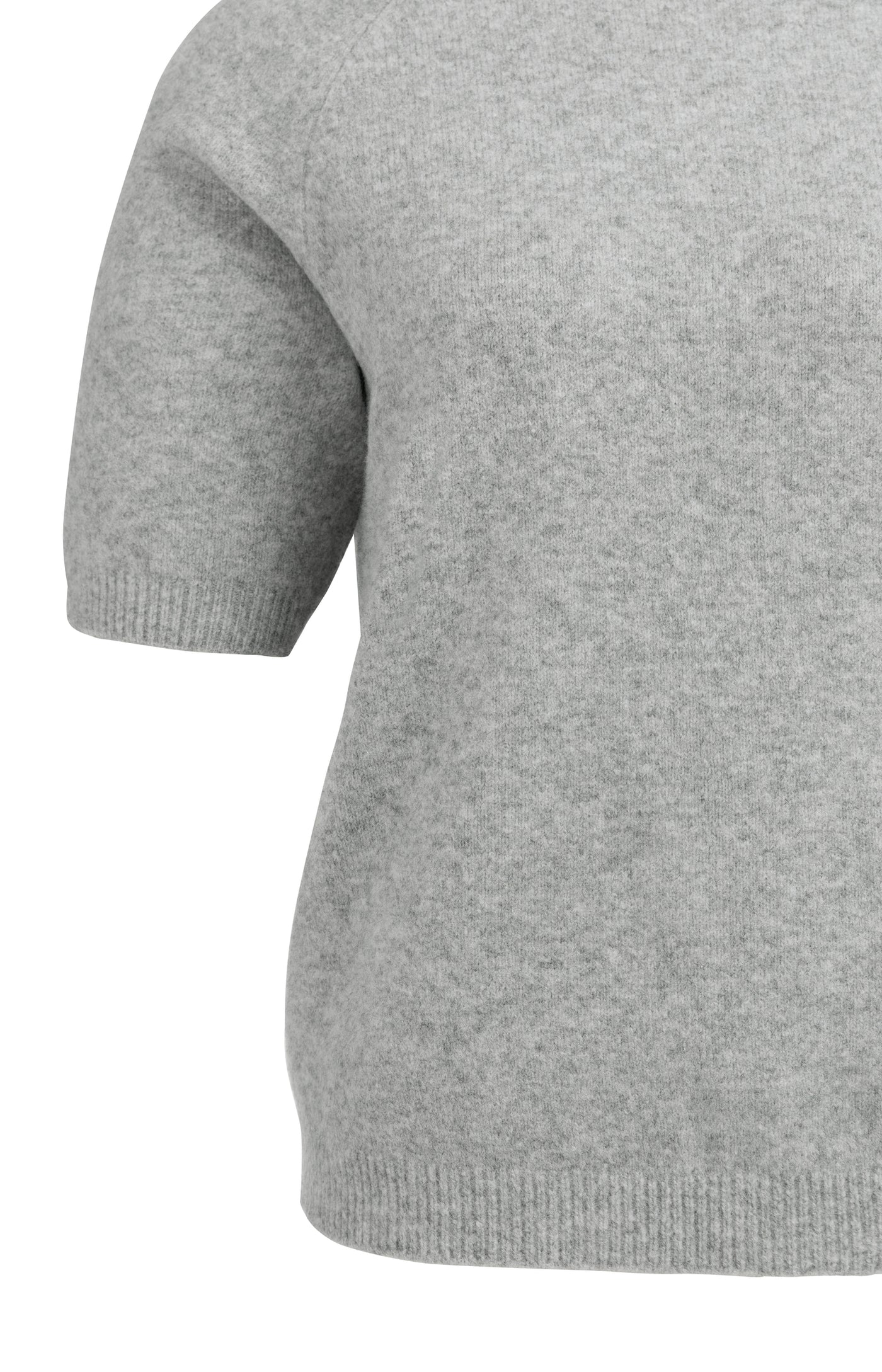 YAYA weicher Frühjahrs Pullover mit kurzen Armen und Rundhals Grau